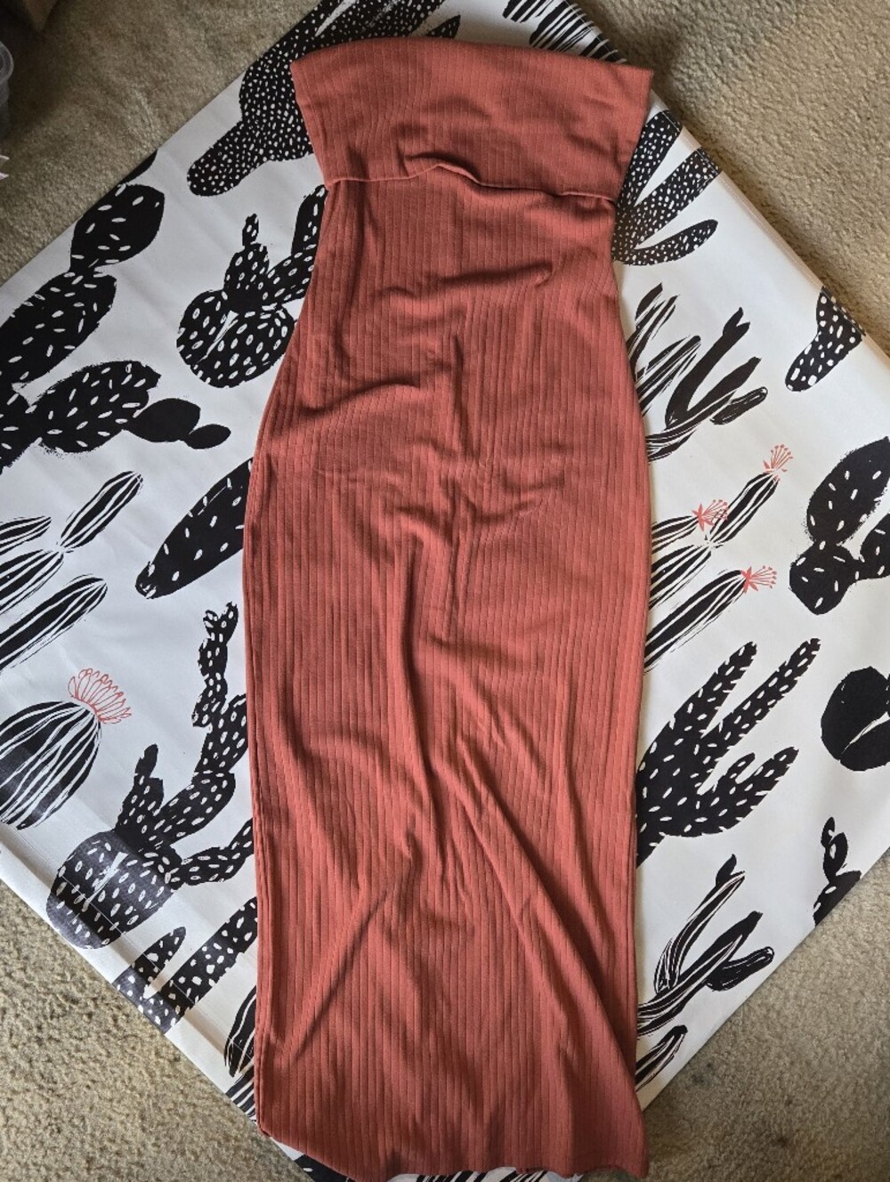 wild fable Rust Ribbed Maxi Skirt